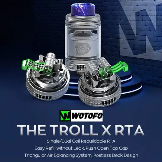 Wotofo - Распылитель для электронных сигарет The Troll X 24 мм Rta