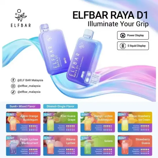 Elf Bar - Raya D1 13000 Puff Tek Kullanımlık Elektronik Sigara