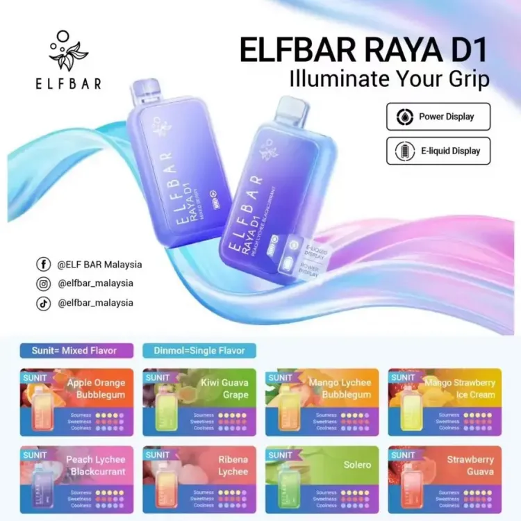 Elf Bar - Raya D1 13000 Puff Tek Kullanımlık Elektronik Sigara