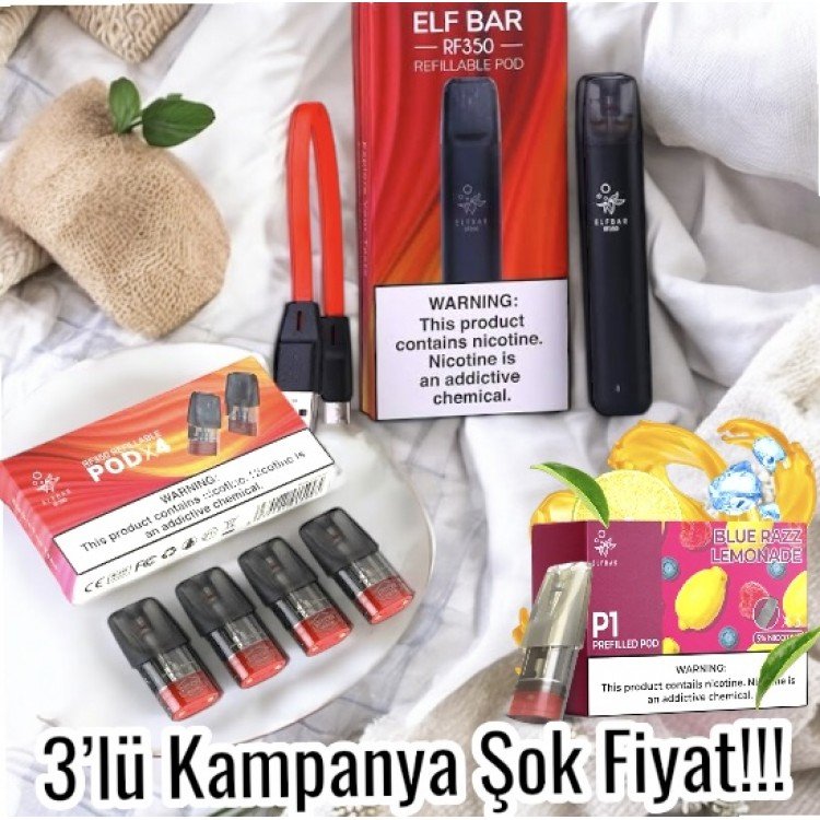 Yeni Başlayanlara Özel! 3lü Cihaz + Kartuş + Hediye Salt Likit Kampanyası