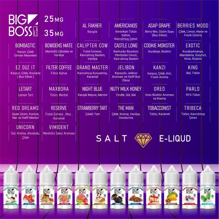 5 Adet 30 ml Big Boss Salt Likit Kampanyası