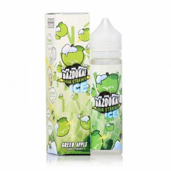 Bazooka - Sour Straws Ice Green Apple 60 ml Premium Liquid