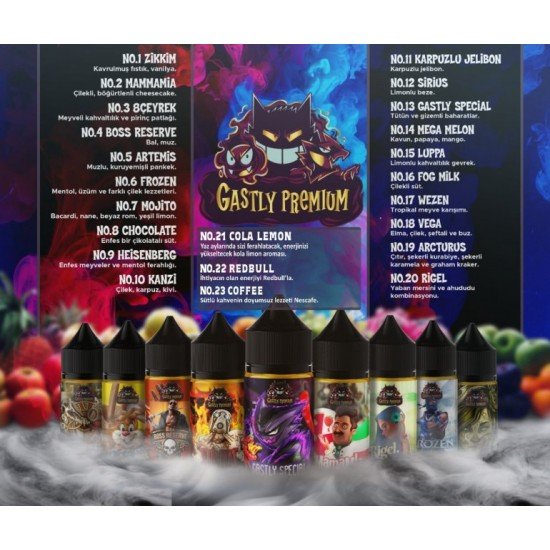 (DL) 10 Adet Gastly 30 ml Premium Likit Kampanyası