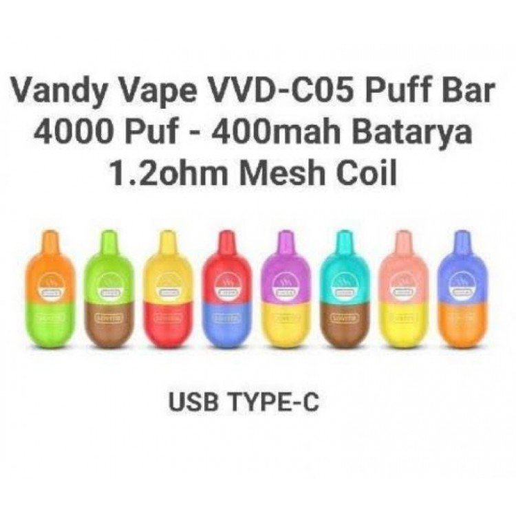 Vandy Vape - Lovitie C-05 4000 Puff Şarj Edilebilen Tek Kullanımlık Elektronik Sigara