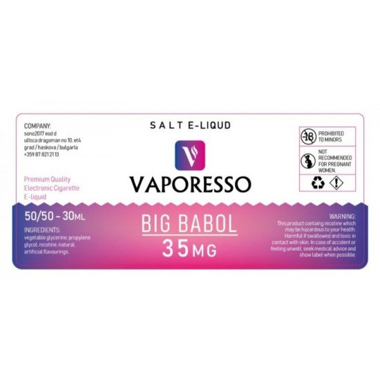 Vaporesso - Big Babol 30 мл Солевая жидкость