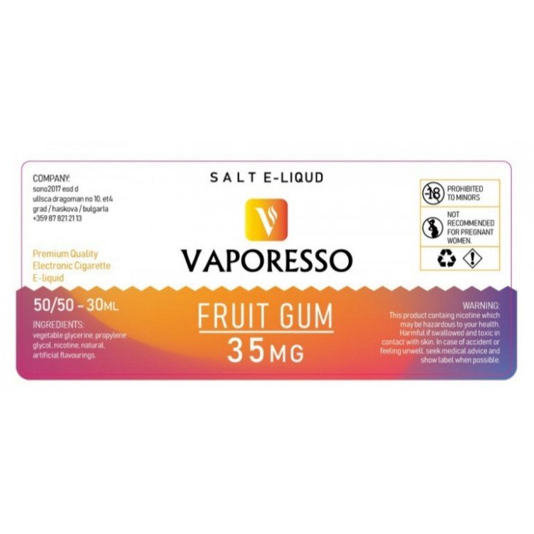 Vaporesso - Fruit Gum 30 ml Salt Likit