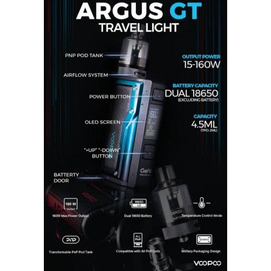 Voopoo - Комплект электронных сигарет Argus GT 160 Вт