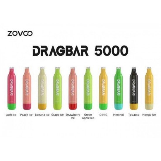 ZOVOO - Drag Bar 5000 Puff Rechargeable Disposable Electronic Cigarette